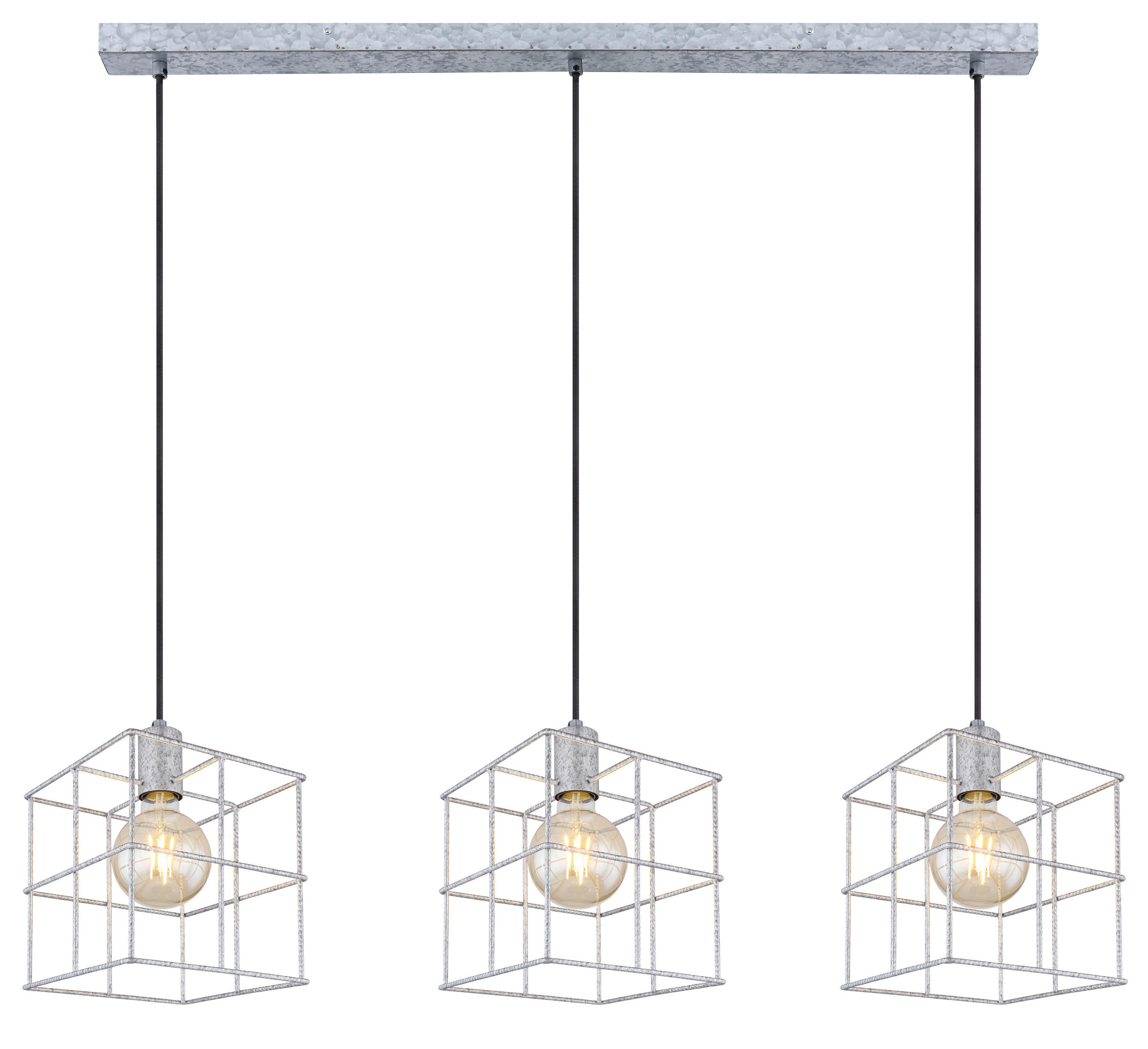 ZÁVĚSNÉ SVÍTIDLO, 95/20/129 cm  - barvy zinku, Design, kov (95/20/129cm) - Globo
