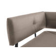ECKBANK 165/205 cm  in Schwarz, Hellbraun  - Hellbraun/Schwarz, MODERN, Textil/Metall (165/205cm) - Cantus