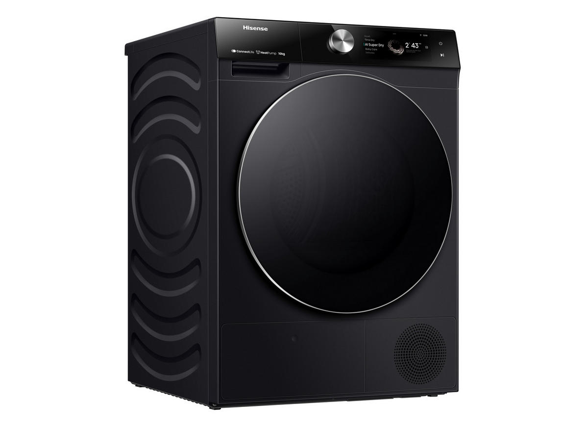 WÄRMEPUMPENTROCKNER DH7S107BB  - Schwarz, Basics, Glas/Kunststoff (59,5/84,5/64cm) - Hisense