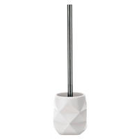 WC-BÜRSTENGARNITUR - Silberfarben/Weiß, Design, Kunststoff (10,6/39cm) - Kleine Wolke