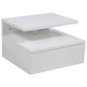 NACHTKÄSTCHEN Weiß 35/22,5/32 cm - Weiß, Design (35/22,5/32cm) - Carryhome