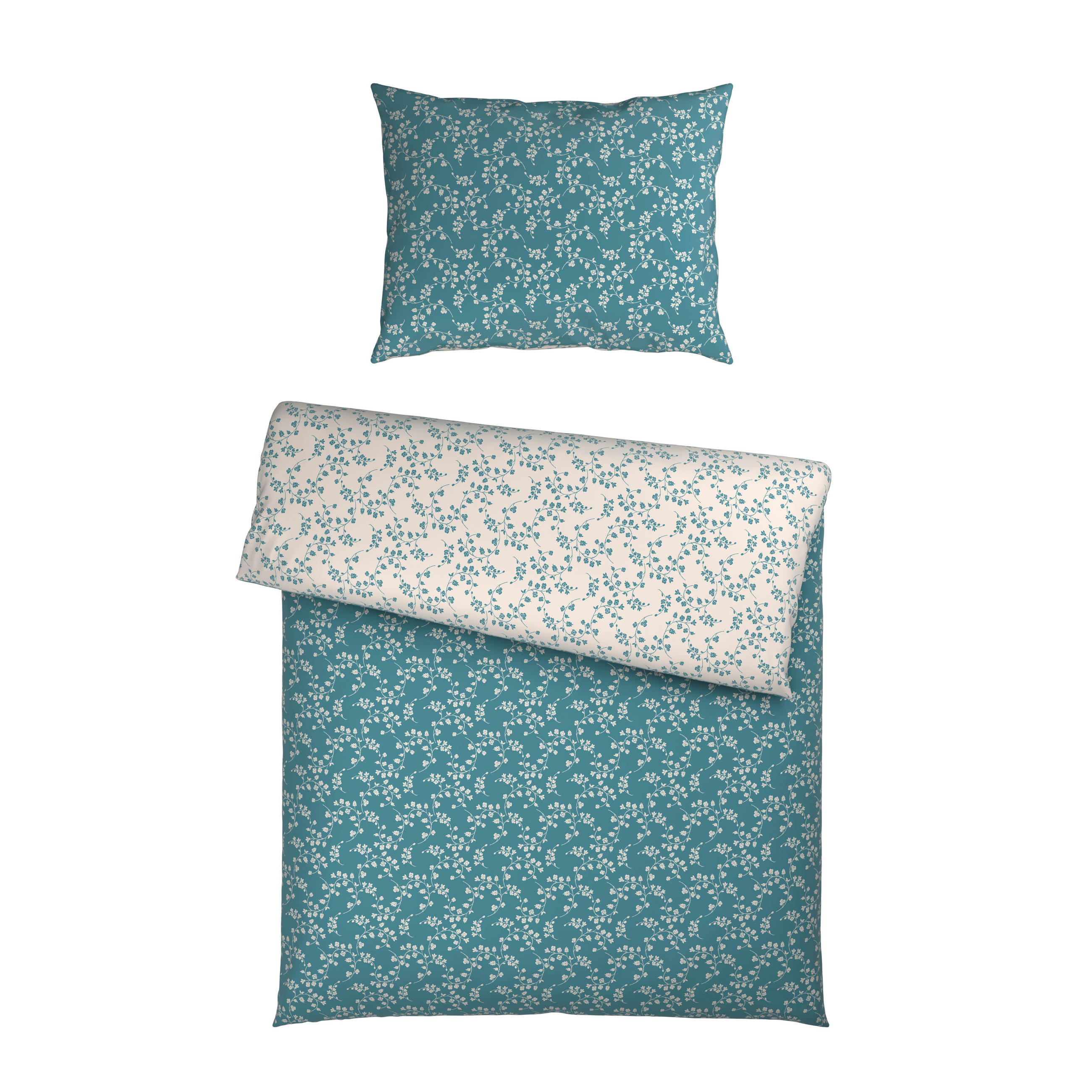 BETTWÄSCHE Mavie Satin 140/200 cm  - Blau, KONVENTIONELL, Textil (140/200cm) - Esposa