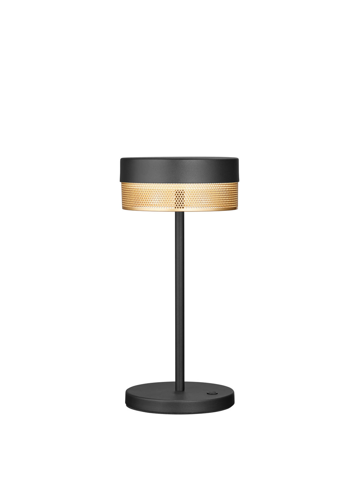 PUNJIVA STONA LAMPA - zlatna/crna, Trendi, metal (14,5/30cm)