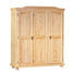 DREHTÜRENSCHRANK 3-türig Kiefer massiv Naturfarben - Naturfarben, LIFESTYLE, Holz/Metall (150/180/56cm) - Carryhome