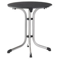GARTENKLAPPTISCH 68/68/72 cm Metall rund  - Schieferfarben/Anthrazit, Basics, Kunststoff/Metall (68/68/72cm) - Sieger