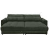 BIGSOFA in Cord Dunkelgrün  - Dunkelgrün/Schwarz, Konventionell, Holzwerkstoff/Kunststoff (292/90/194cm) - MID.YOU