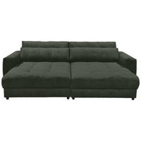 NAGY KANAPÉ textil, faalapú anyag sötétzöld  - fekete/sötétzöld, Konventionell, műanyag/faalapú anyag (292/90/194cm) - MID.YOU