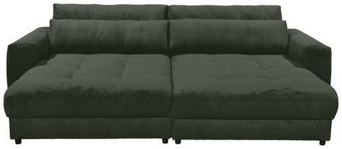 NAGY KANAPÉ textil, faalapú anyag sötétzöld  - fekete/sötétzöld, Konventionell, műanyag/faalapú anyag (292/90/194cm) - MID.YOU