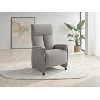 RELAXAČNÍ KŘESLO, textil, šedá - šedá/černá, Basics, textil/plast (76/110/84cm) - Sit & More