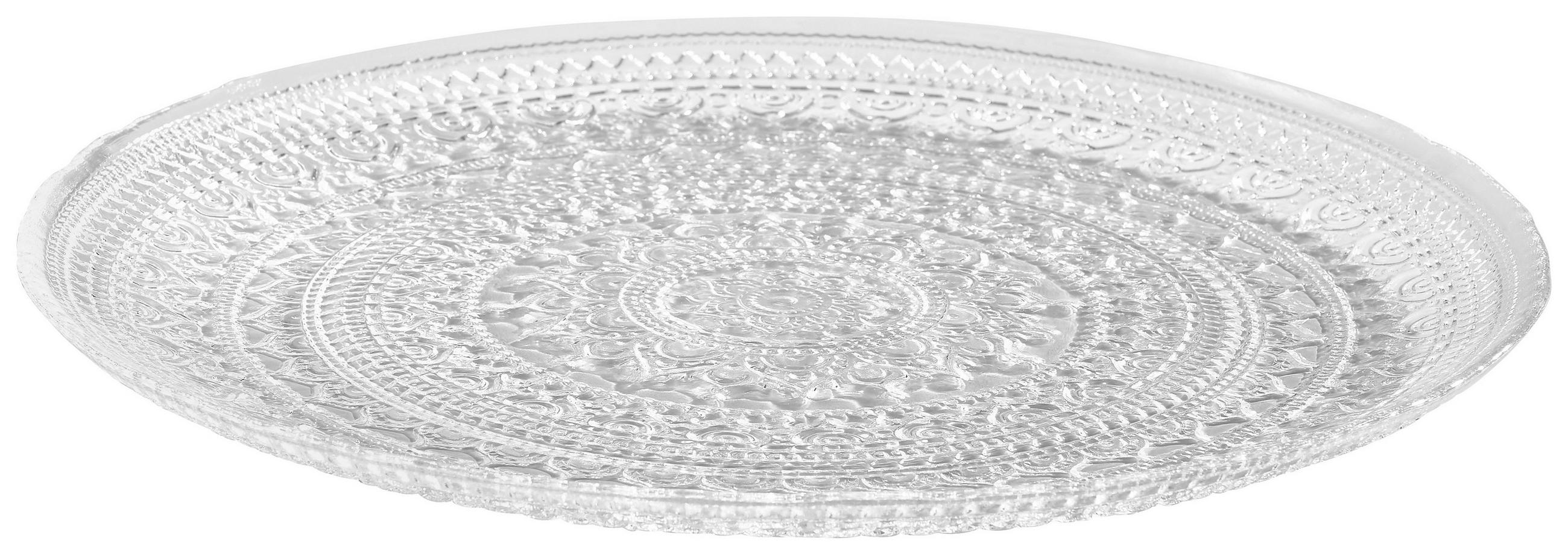 PLATZTELLER Glas 4-teilig  - Transparent, Basics, Glas (33/2cm) - Novel