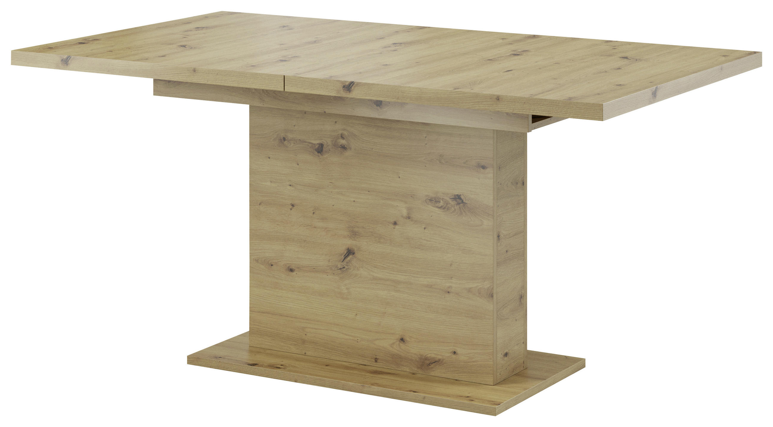 JEDILNA MIZA, barve hrasta  - barve hrasta, Konvencionalno, leseni material (160-200/76/90cm) - Carryhome