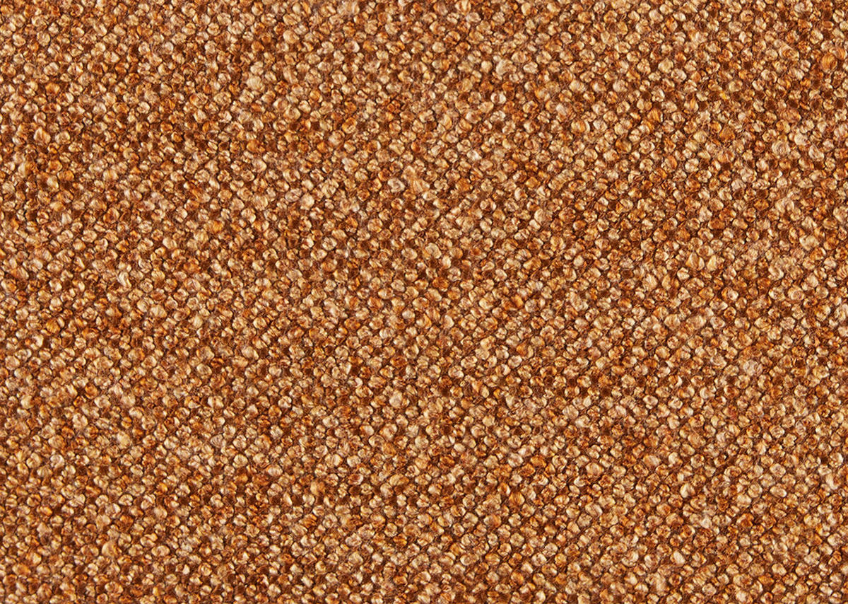 ECKSOFA in Bouclé Cognac  - Cognac/Schwarz, Modern, Textil/Metall (186/330cm) - Johann Jakob