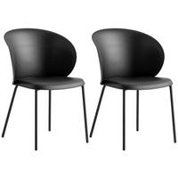 GARTENSTUHL-SET Schwarz  - Schwarz, Basics, Kunststoff/Metall (55/76/56cm) - Connubia 