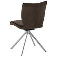 STUHL  Stoffauswahl, Typenauswahl, Sitzfläche 180° drehbar, automatische Rückholfunktion Lederlook, Velours, Mikrofaser  Anthrazit, Edelstahlfarben  - Edelstahlfarben/Anthrazit, Design, Textil/Metall (50/89/61cm) - Dieter Knoll
