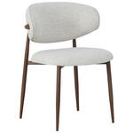 STUHL Webstoff Beige, Walnussfarben  - Beige/Nussbaumfarben, Design, Textil/Metall (53/79/58cm) - Novel