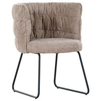 STUHL Flachgewebe Schwarz, Hellbraun  - Hellbraun/Schwarz, Basics, Textil/Metall (62/80/62cm) - Carryhome