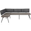 ECKBANK 165/225 cm Mikrofaser Anthrazit, Grau, Schwarz   - Anthrazit/Schwarz, Design, Textil/Metall (165/225cm) - Moderano