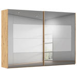 SCHWEBETÜRENSCHRANK 316/223/68 cm 2-türig Eiche Artisan  - Eiche Artisan, Design, Glas/Holzwerkstoff (316/223/68cm) - Xora