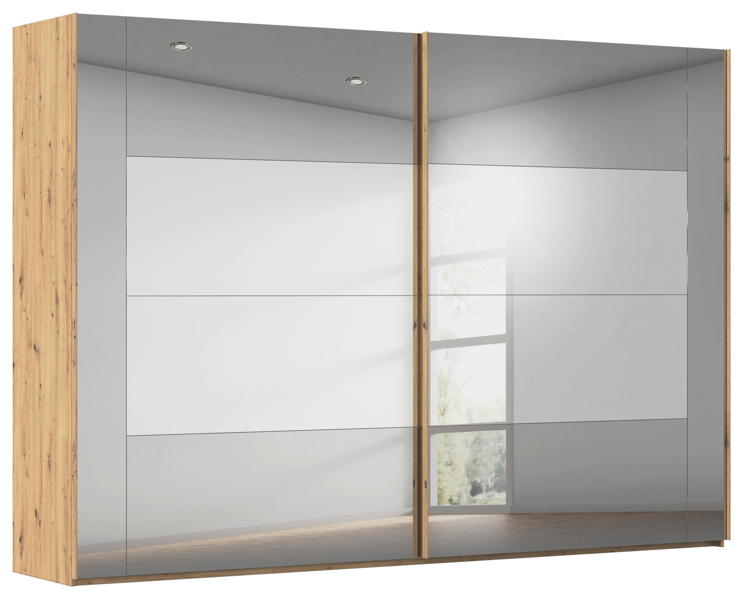 Xora Schwebetürenschrank X-Tend Eiche Artisan 316x223x68 cm