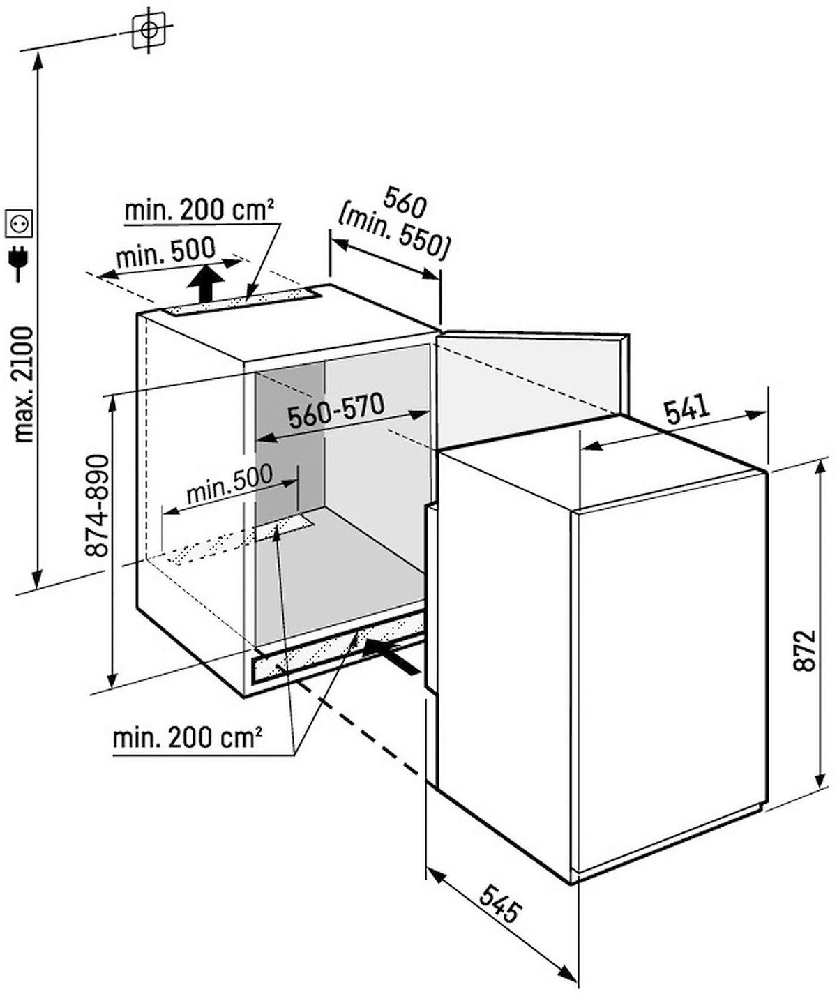 KÜHLSCHRANK 54,1/87,2/54,5 cm IRSE3901-22  - Weiß, Basics, Kunststoff (54,1/87,2/54,5cm) - Liebherr