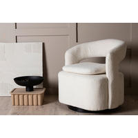 SESSEL in Bouclé Weiß  - Weiß, Design, Textil/Metall (69/75/72cm) - Livetastic