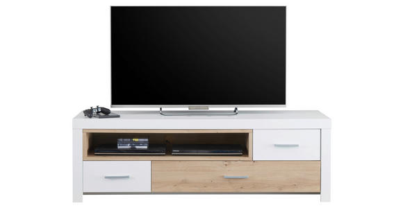 TV-ELEMENT 156/51/45 cm  - Chromfarben/Eichefarben, Design, Holzwerkstoff/Metall (156/51/45cm) - Xora