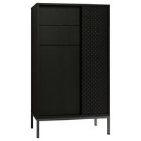 MIDISCHRANK 60/106/32 cm  - Schwarz, MODERN, Holzwerkstoff/Metall (60/106/32cm) - MID.YOU