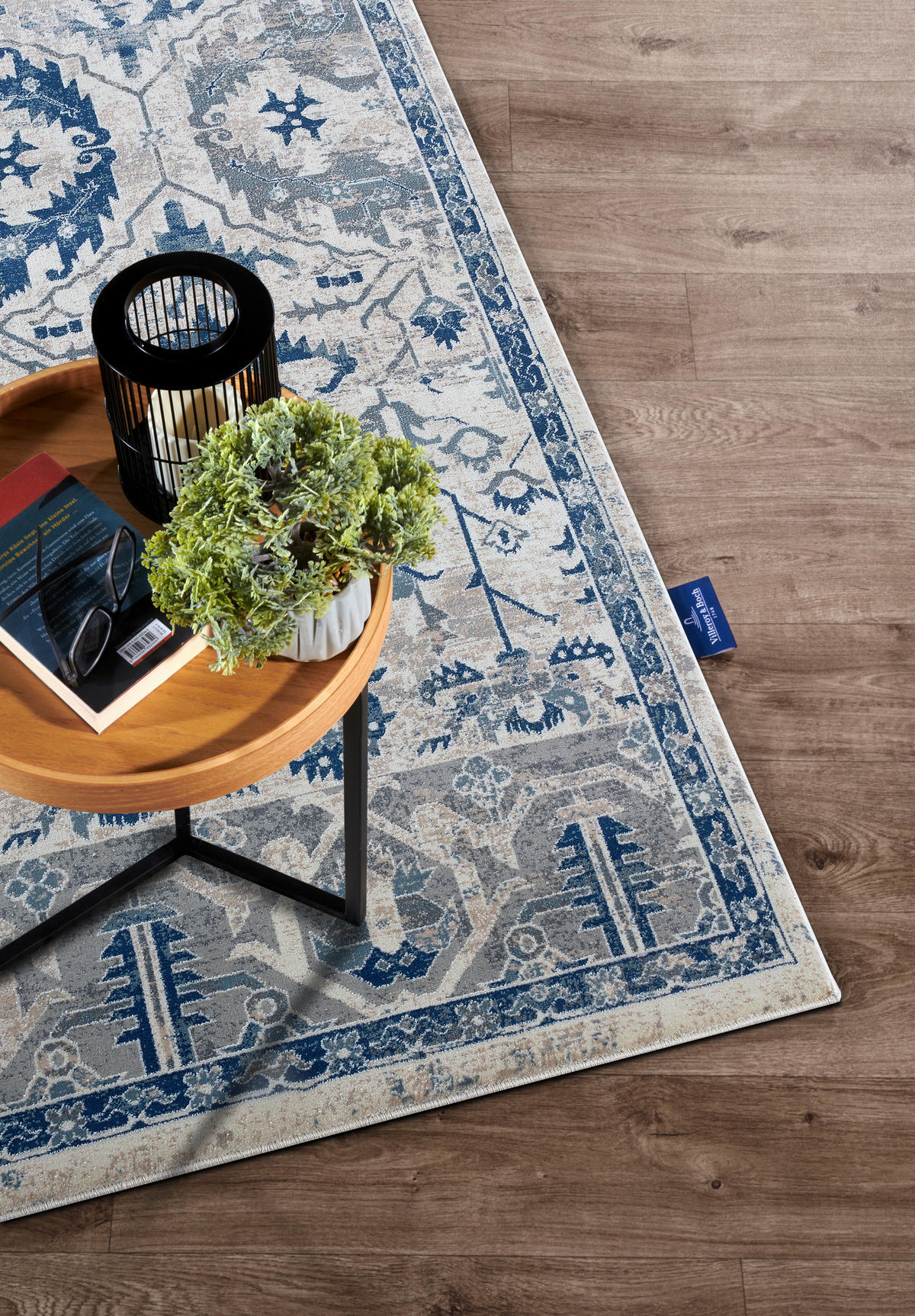 FLACHWEBETEPPICH 160/235 cm Kollektion 1869 Blau, Creme  - Blau/Creme, Design, Kunststoff/Textil (160/235cm) - Villeroy & Boch