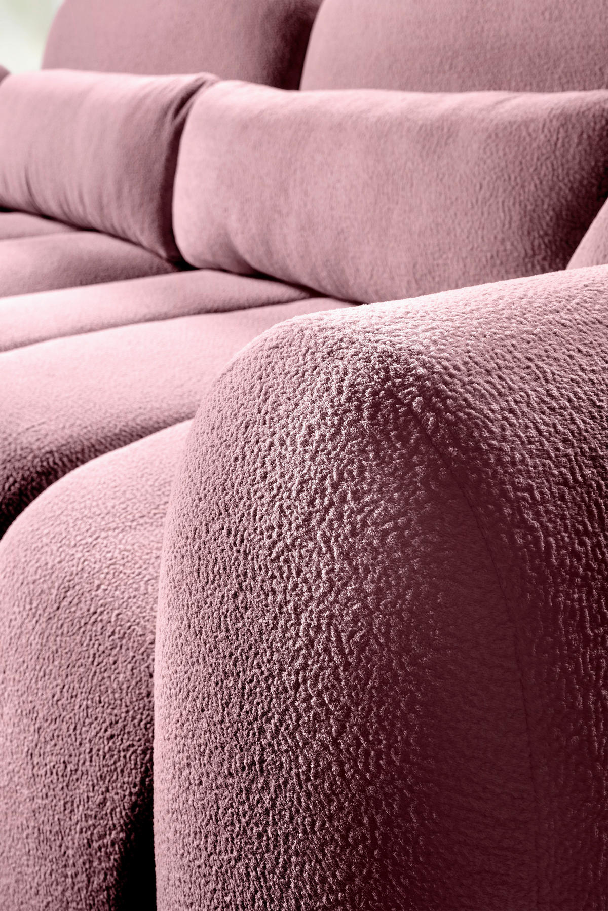 SCHLAFSOFA  mit Webstoff Pink  - Pink/Schwarz, KONVENTIONELL, Kunststoff/Textil (262/93/117cm) - Carryhome