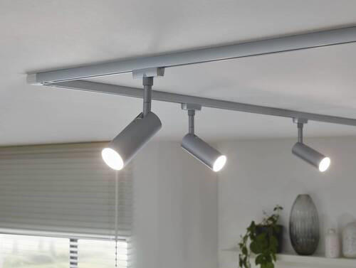 SCHIENENSYSTEM-STRAHLER URAIL Spot Tubo 19,6/4,2/10,5 cm   - Chromfarben, Design, Kunststoff/Metall (19,6/4,2/10,5cm) - Paulmann