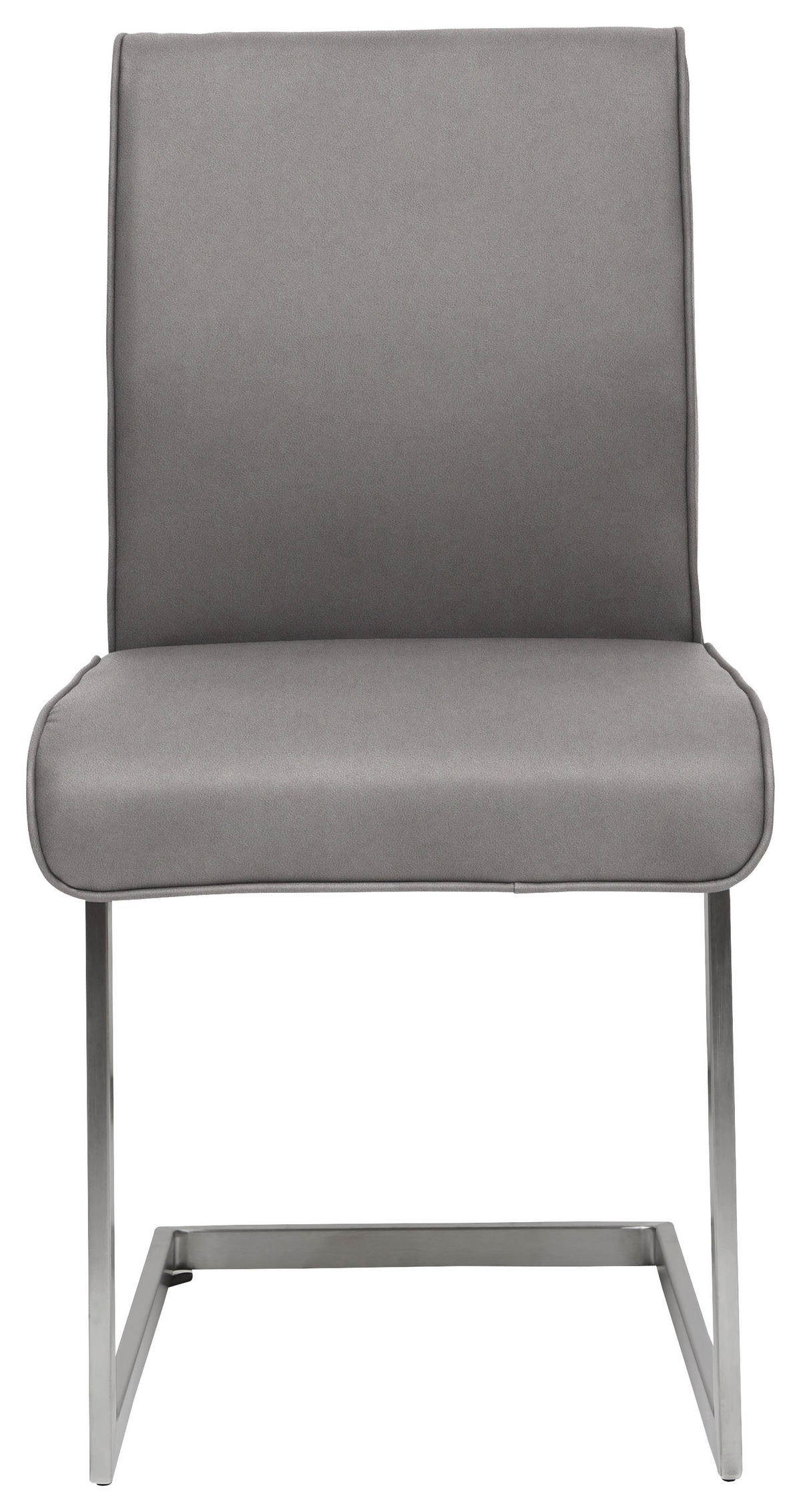 SCHWINGSTUHL  in Stahl Mikrofaser  - Edelstahlfarben/Grau, Design, Holzwerkstoff/Textil (48/91/60cm) - Dieter Knoll