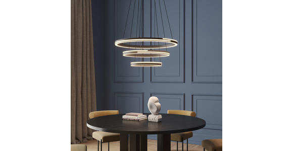 LED-HÄNGELEUCHTE Zibal 80/150 cm   - Grau, Design, Kunststoff/Metall (80/150cm) - Dieter Knoll