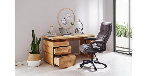 SCHREIBTISCH - Eichefarben, Natur, Holz (150/76/70cm) - Linea Natura