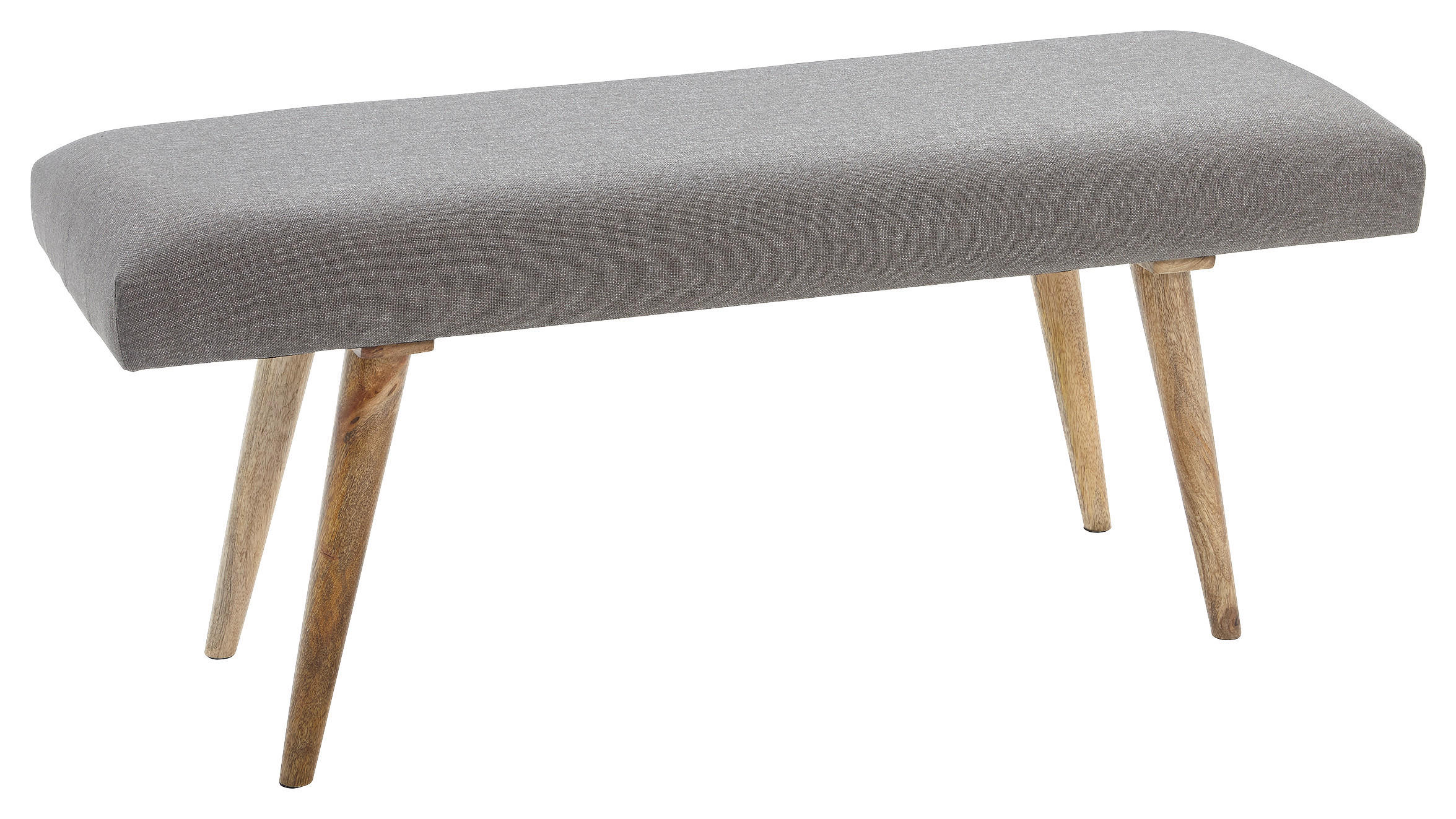 DLHÁ TABURETKA, textil, 117/51/38 cm - sivá/prírodná farba, Natur, drevo/textil (117/51/38cm) - MID.YOU