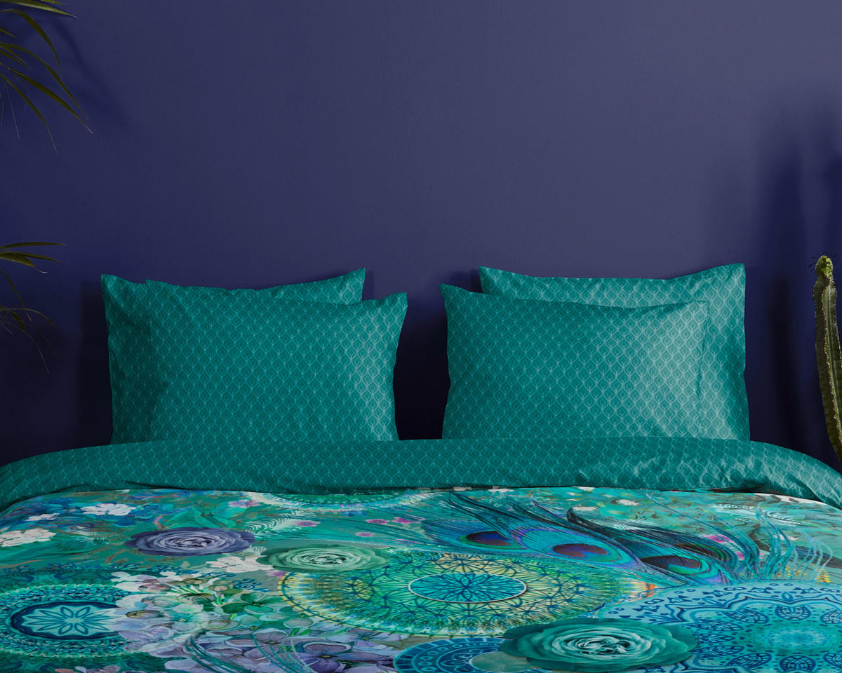 BETTWÄSCHE HIP Satin 140/200 cm  - Dunkelgrün/Grün, LIFESTYLE, Textil (140/200cm)