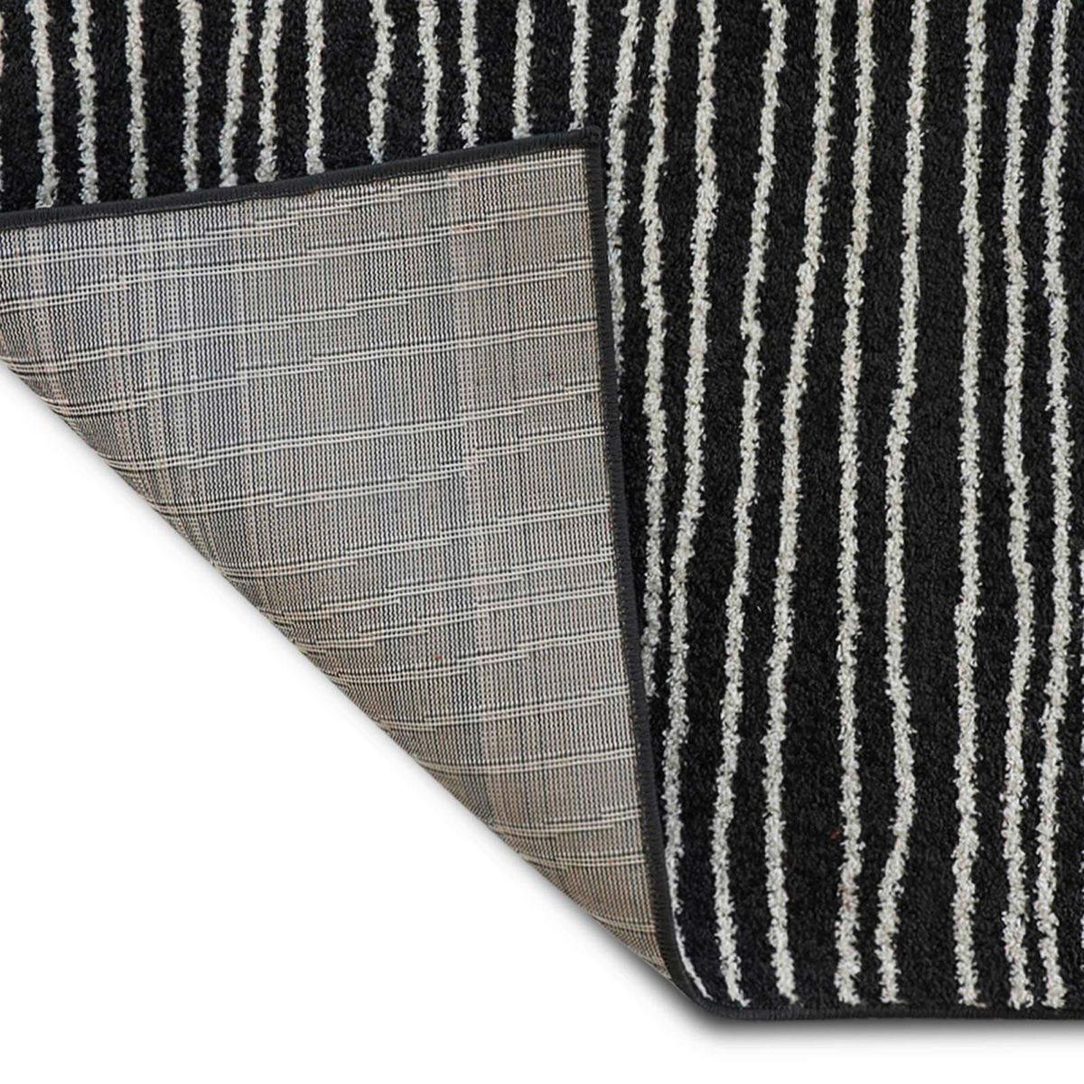LÄUFER 133/600 cm Larache  - Schwarz, Design, Kunststoff/Textil (133/600cm) - Novel