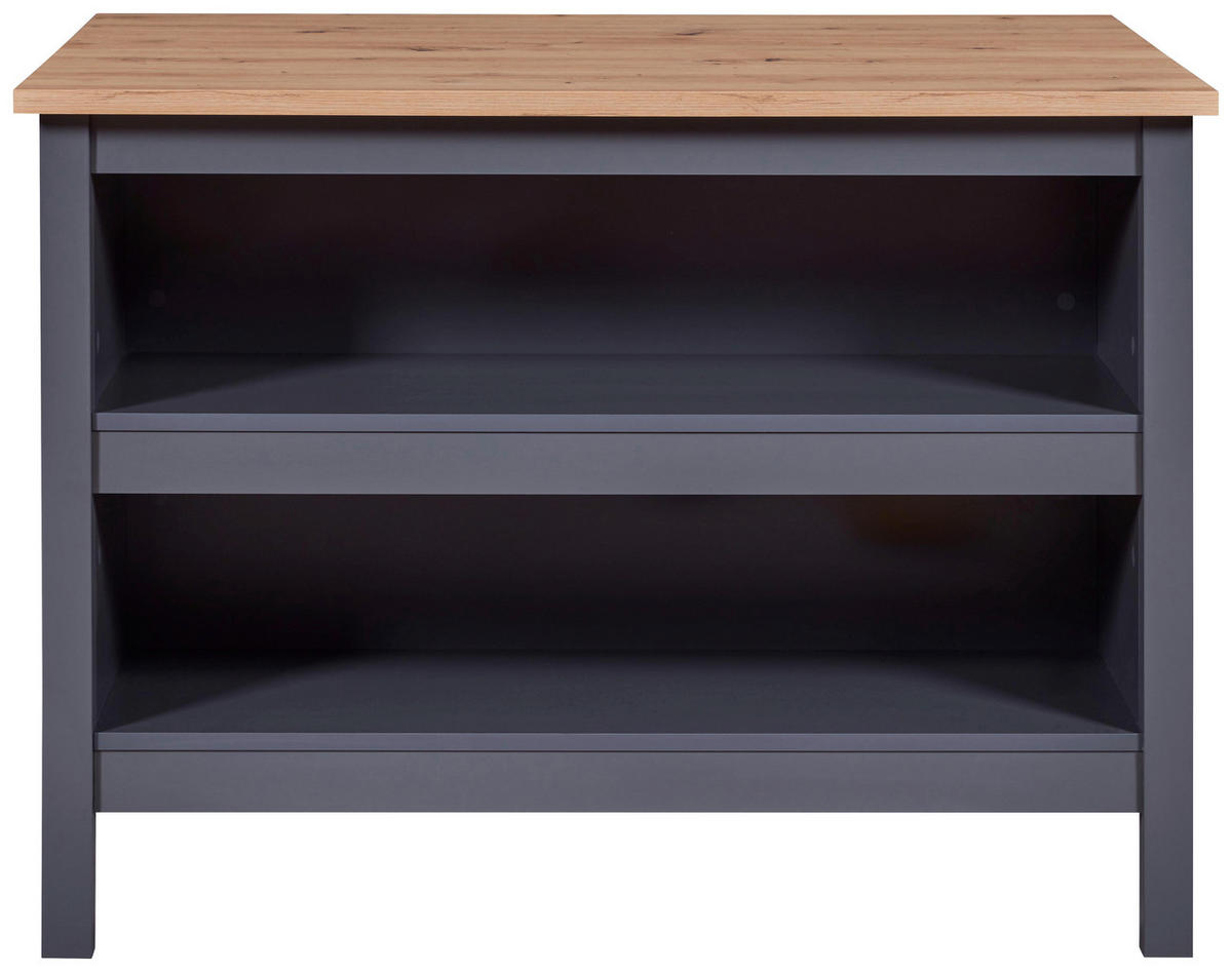 KÜCHENINSEL 124/91,5/75 cm  in Anthrazit, Eiche Artisan  - Anthrazit/Weiß, KONVENTIONELL, Holz/Holzwerkstoff (124/91,5/75cm) - MID.YOU