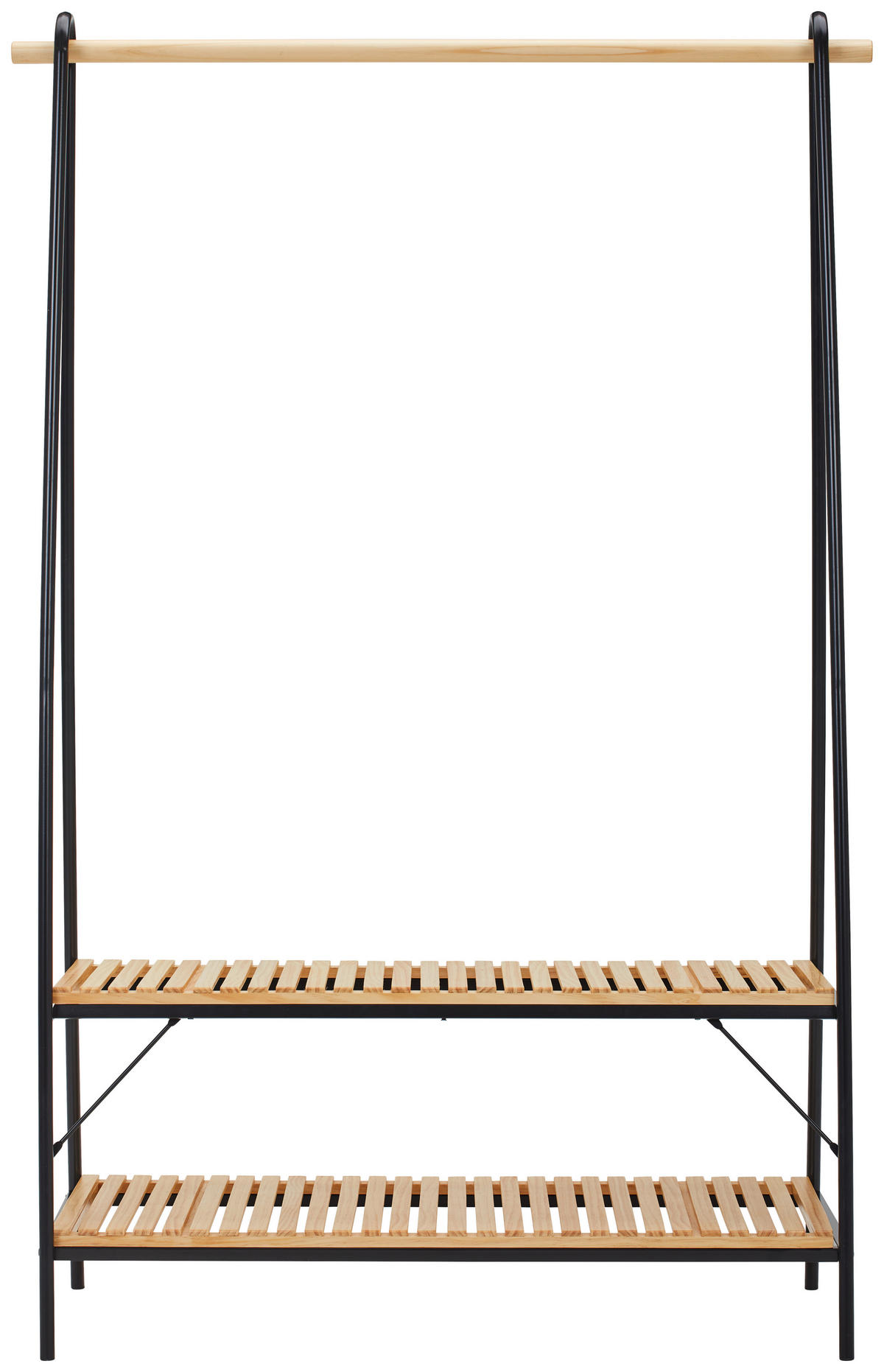 KLÄDHÄNGARE - furufärgad/svart, Design, metall/trä (111,5/170/45cm) - Carryhome