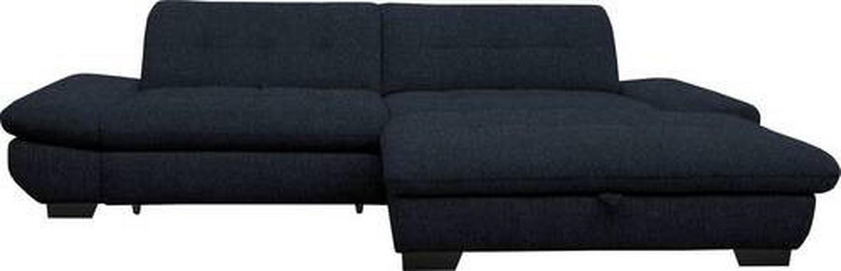 ECKSOFA in Mikrofaser Dunkelgrau  290/198 cm  - Dunkelgrau/Schwarz, Design, Textil/Metall (290/198cm) - Xora