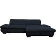 ECKSOFA in Mikrofaser Dunkelgrau  - Dunkelgrau/Schwarz, Design, Textil/Metall (290/198cm) - Xora