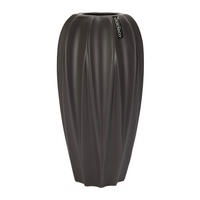 VÁZA, keramika, 30,5 cm - tmavě hnědá, Basics, keramika (15/30.5/15cm)
