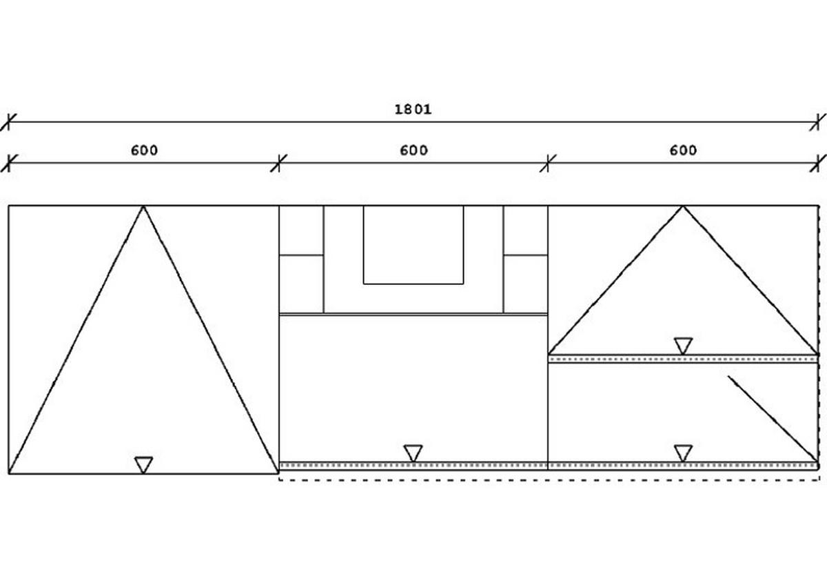 KÜCHENBLOCK 180 cm   in Weiß, Eichefarben  - Eichefarben/Schwarz, Basics, Holzwerkstoff/Metall (180cm) - Impuls