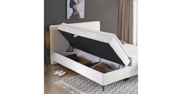 BOXBETT 180/200 cm in Beige - Beige/Schwarz, Design, Holz/Holzwerkstoff (180/200cm) - Xora