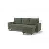 ECKSOFA MARCO in Chenille Grün  227/96 cm  - Buchefarben/Grün, Design, Holz/Holzwerkstoff (227/96cm) - MID.YOU
