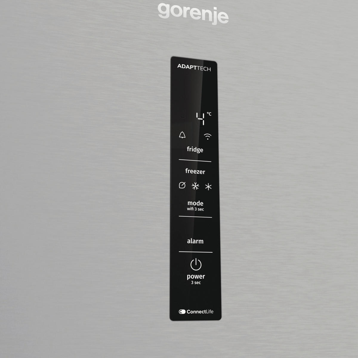 KÜHL-GEFRIER-KOMBINATION NRB620C61X4WFE  - Edelstahlfarben, Basics, Glas/Kunststoff (59,5/203/65,8cm) - Gorenje