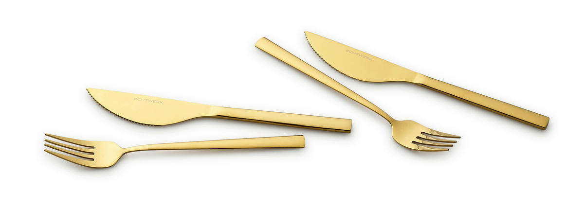 PIZZABESTECK 4-teilig   - Goldfarben, Basics, Metall (23cm) - Echtwerk