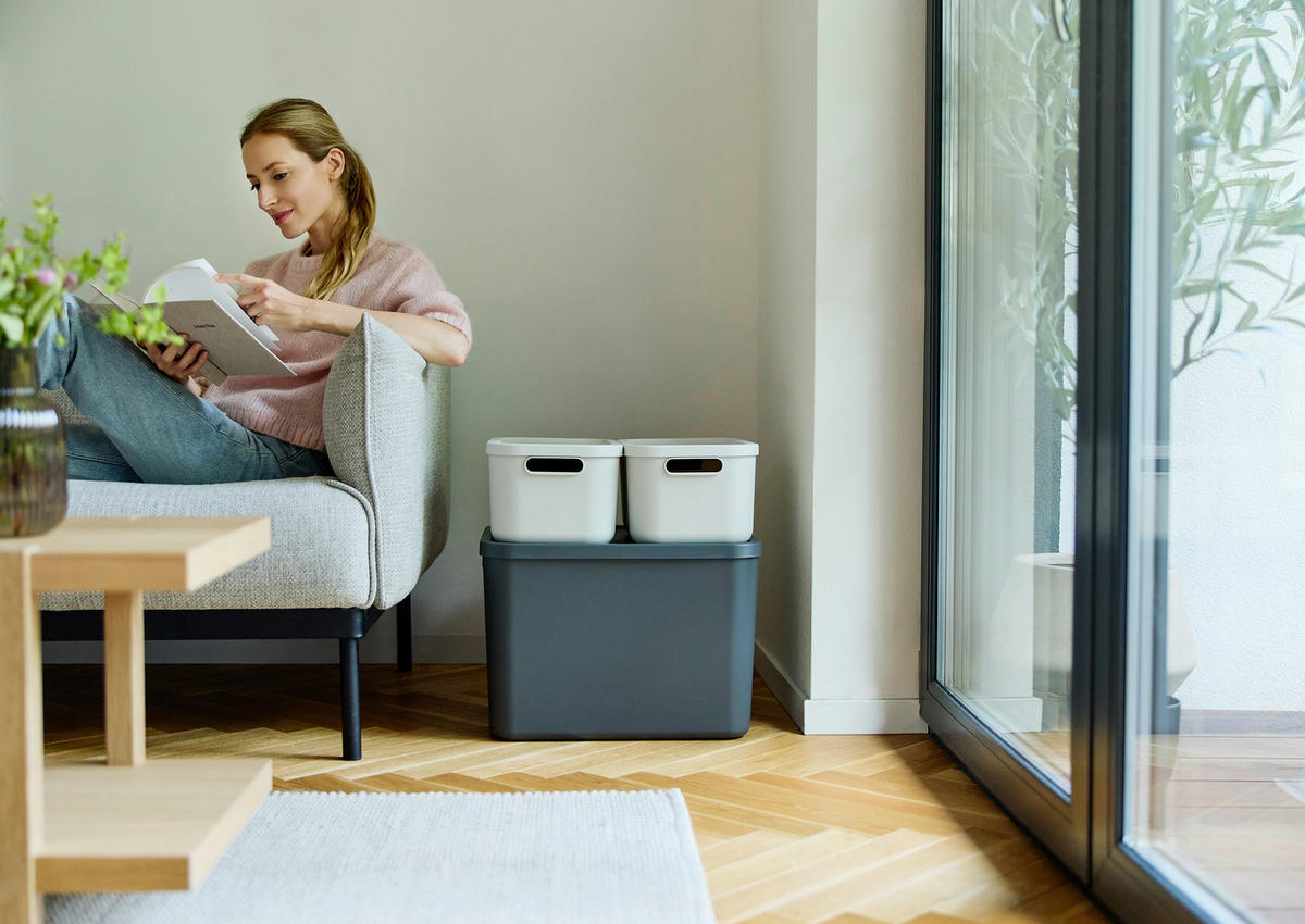 AUFBEWAHRUNGSBOX Albula  - Anthrazit, KONVENTIONELL, Kunststoff (48,9/40,5/34cm) - Rotho