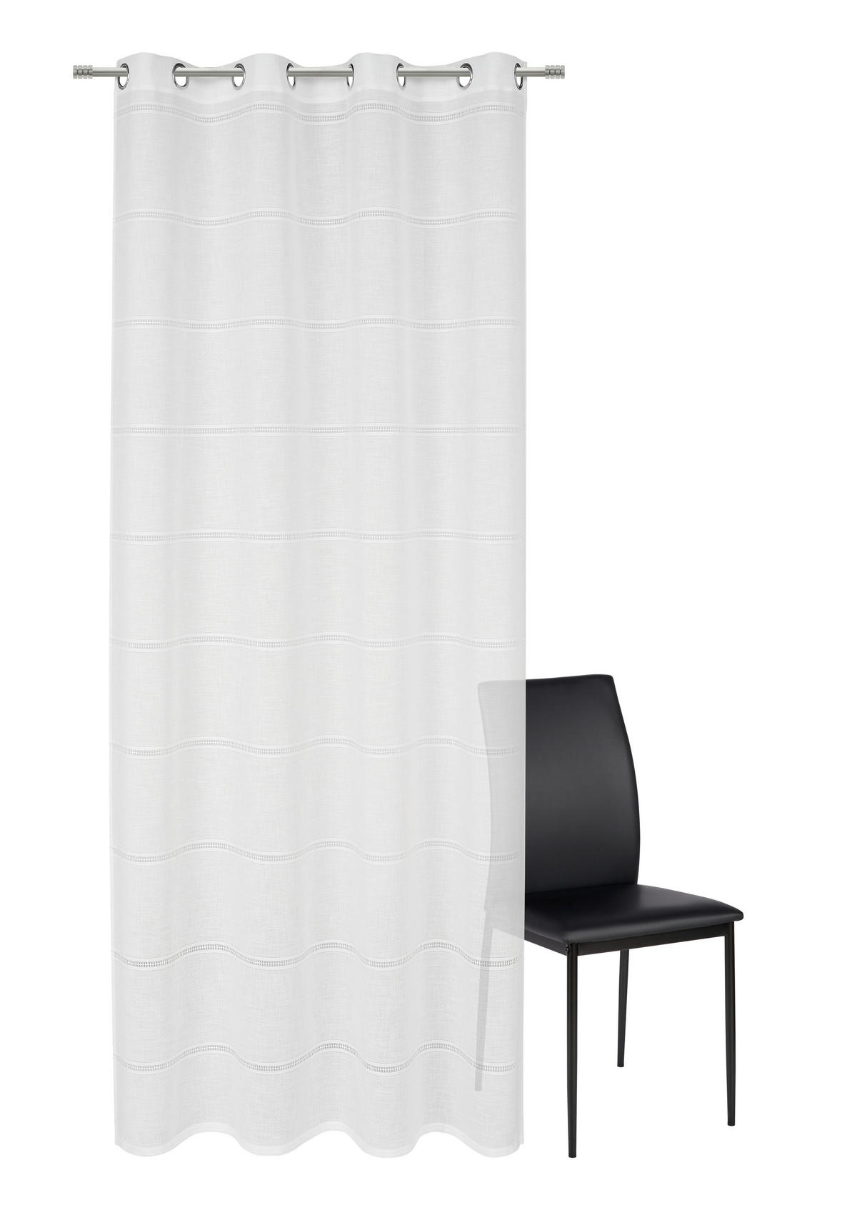 ZAVESA SA KARIKAMA prirodna boja - prirodna boja, Konvencionalno, tekstil (135/245cm) - Esposa