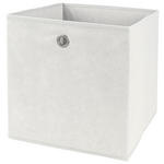 FALTBOX  - Edelstahlfarben/Weiß, Basics, Papier/Textil (32/32/32cm) - Landscape