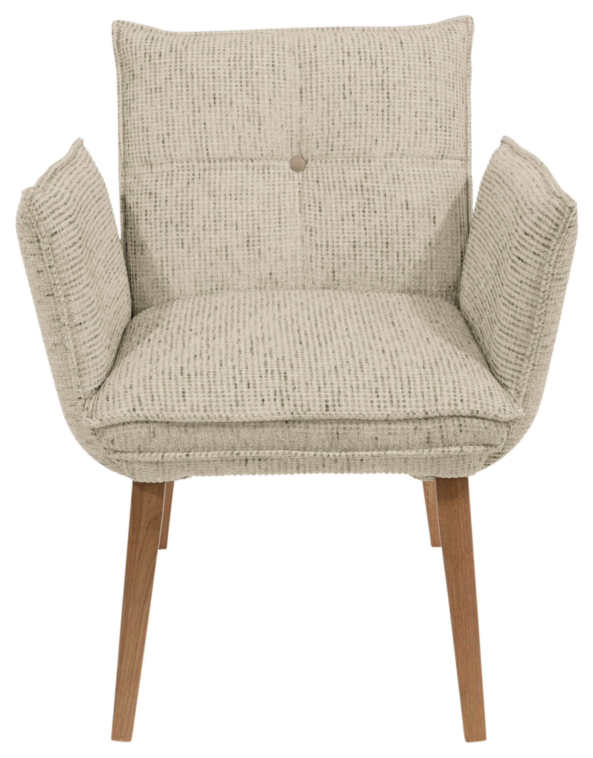 ARMLEHNSTUHL  in Chenille  - Eichefarben/Beige, KONVENTIONELL, Holz/Textil (72/86/65cm) - Valdera